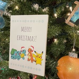 3/$25 Pokemon Merry Christmas Card